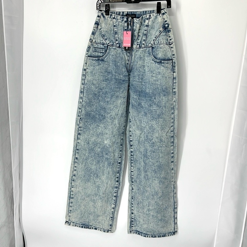 PrettyLittleThing High Rise Acid Wash Jeans